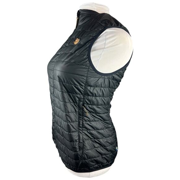 *Read* Fjallraven Abisko Padded Vest Lightweight Zip Puffer Black Women's Medium - Picture 11 of 14
